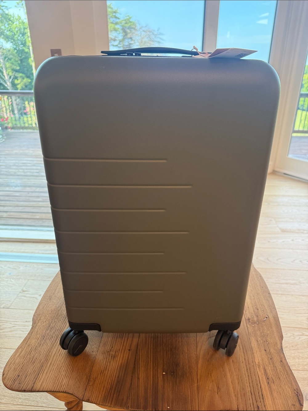 NWT Quince Matte Olive Green Hardshell Carry-On Spinner